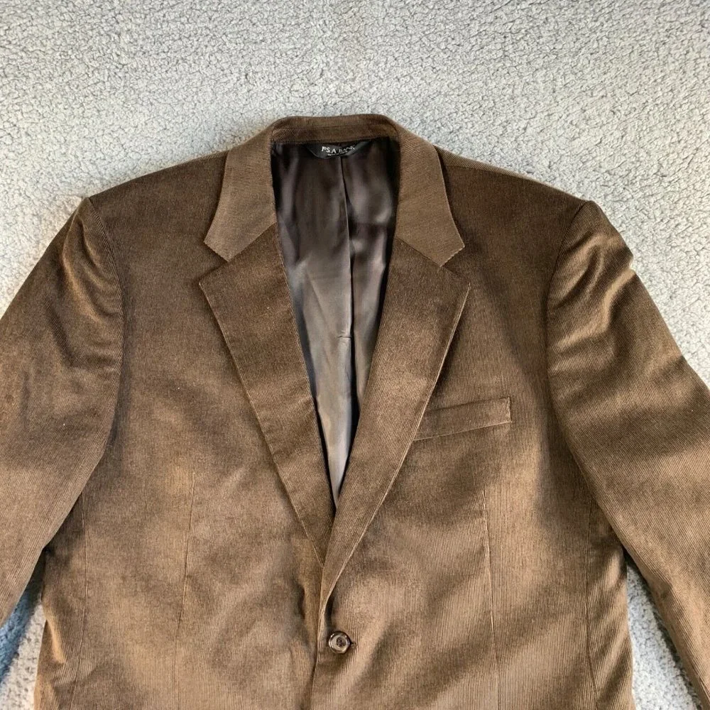 NEW Jos A Bank Blazer Mens 46 L Long Brown Corduroy Sport Coat Jacket Lyocell *‎